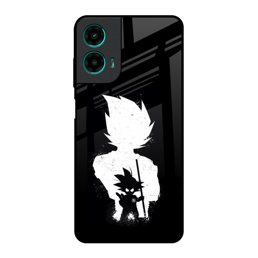 Monochrome Goku Motorola G35 5G Glass Back Cover Online