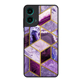Purple Rhombus Marble Motorola G35 5G Glass Back Cover Online