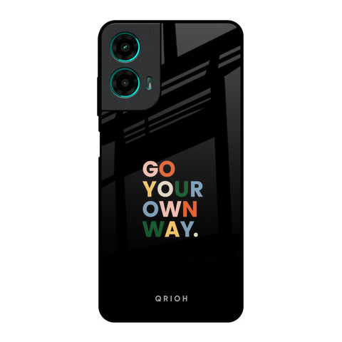 Go Your Own Way Motorola G35 5G Glass Back Cover Online