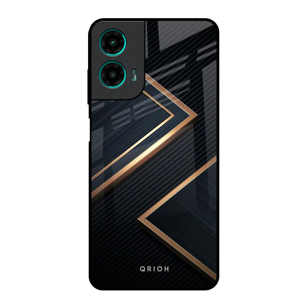 Sleek Golden & Navy Motorola G35 5G Glass Back Cover Online