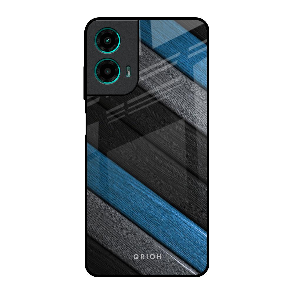Multicolor Wooden Effect Motorola G35 5G Glass Back Cover Online
