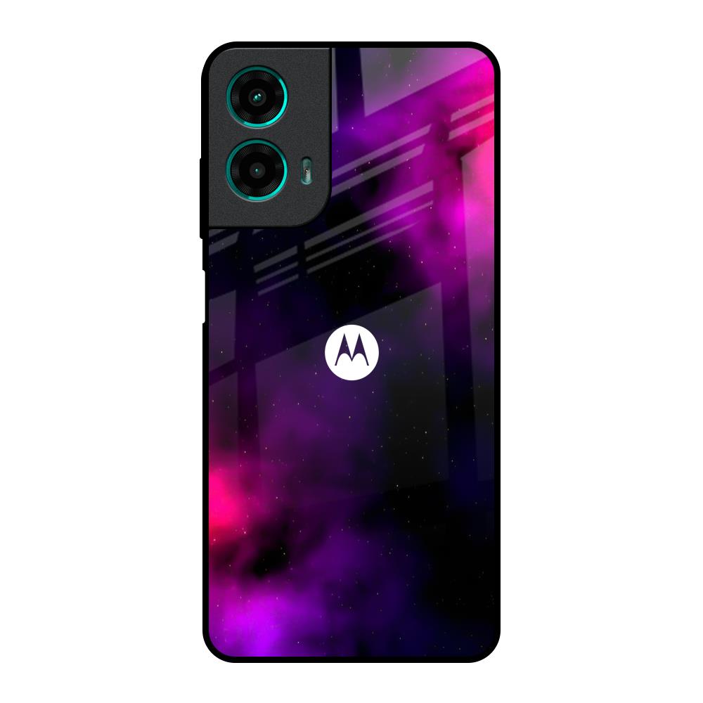 Pink Galaxy Motorola G35 5G Glass Back Cover Online