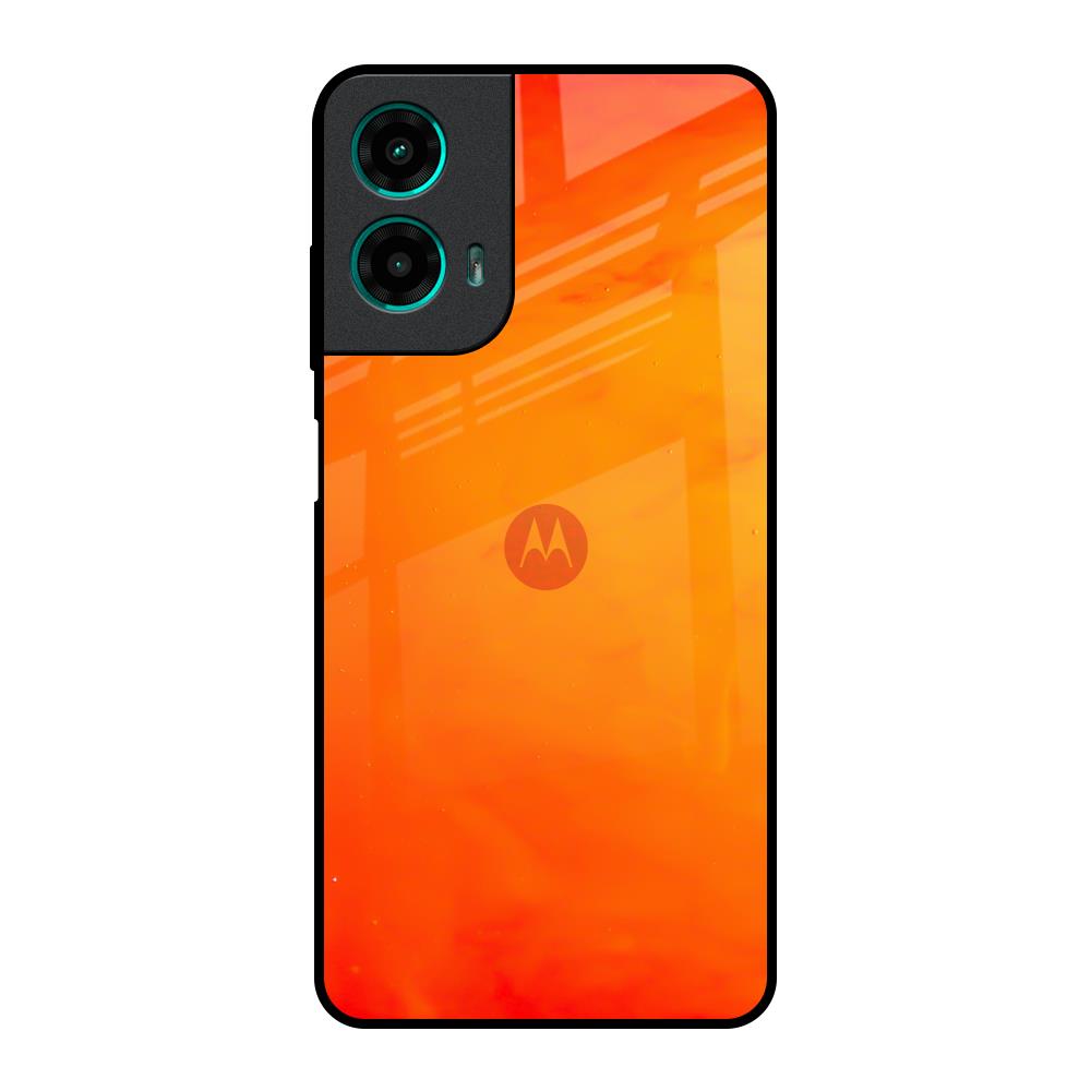 Tangy Orange Motorola G35 5G Glass Back Cover Online