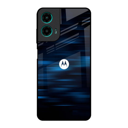Blue Rough Abstract Motorola G35 5G Glass Back Cover Online