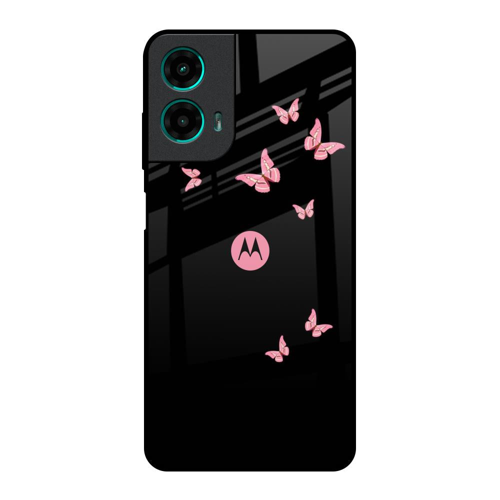 Fly Butterfly Motorola G35 5G Glass Back Cover Online