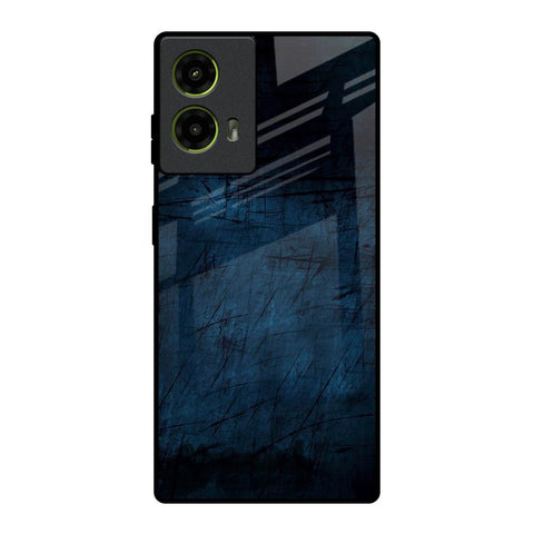 Dark Blue Grunge Motorola G85 5G Glass Back Cover Online