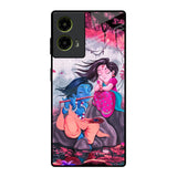 Radha Krishna Art Motorola G85 5G Glass Back Cover Online