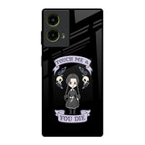 Touch Me & You Die Motorola G85 5G Glass Back Cover Online