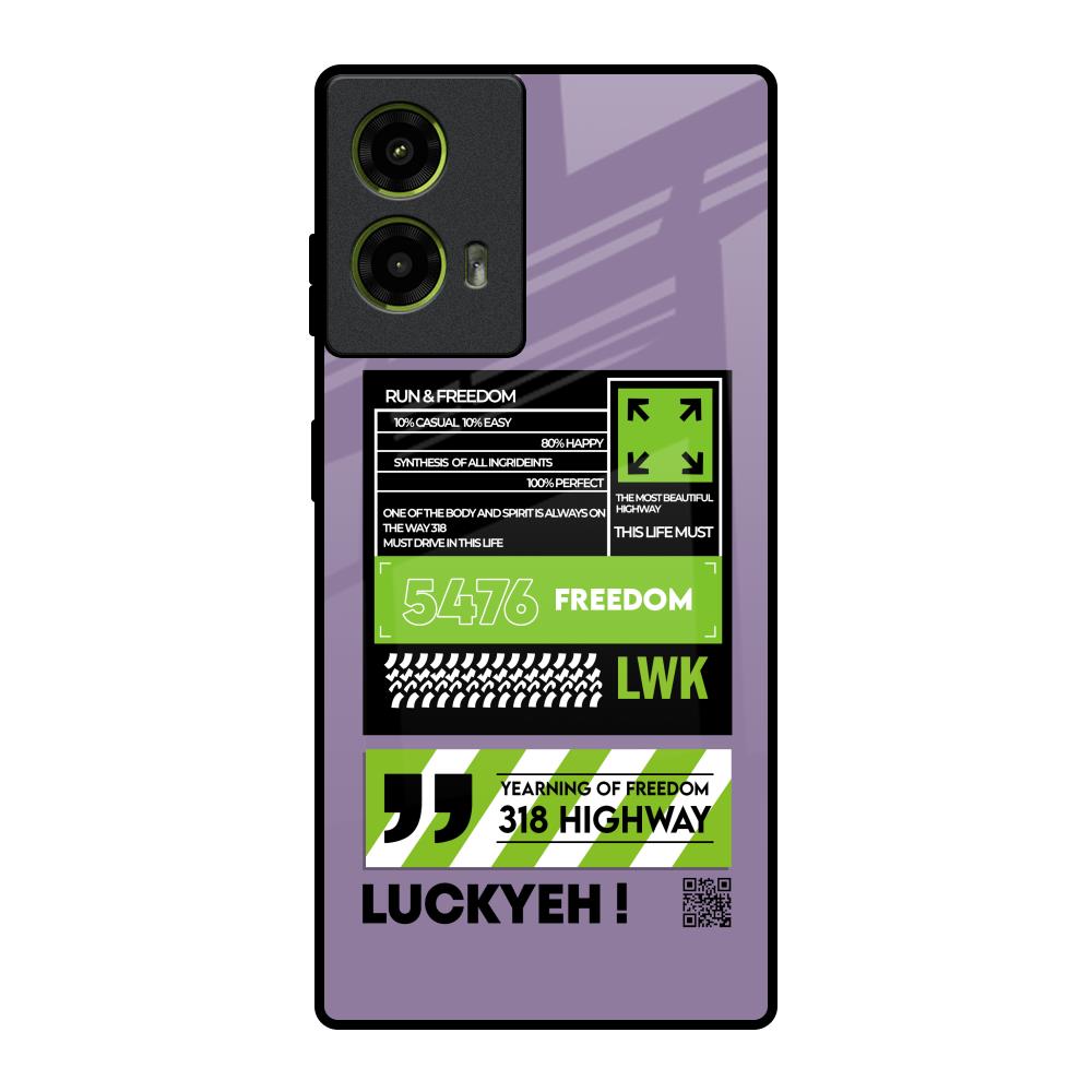 Run & Freedom Motorola G85 5G Glass Back Cover Online