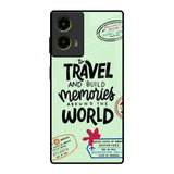 Travel Stamps Motorola G85 5G Glass Back Cover Online