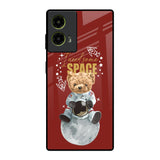 Astronaut Bear Motorola G85 5G Glass Back Cover Online