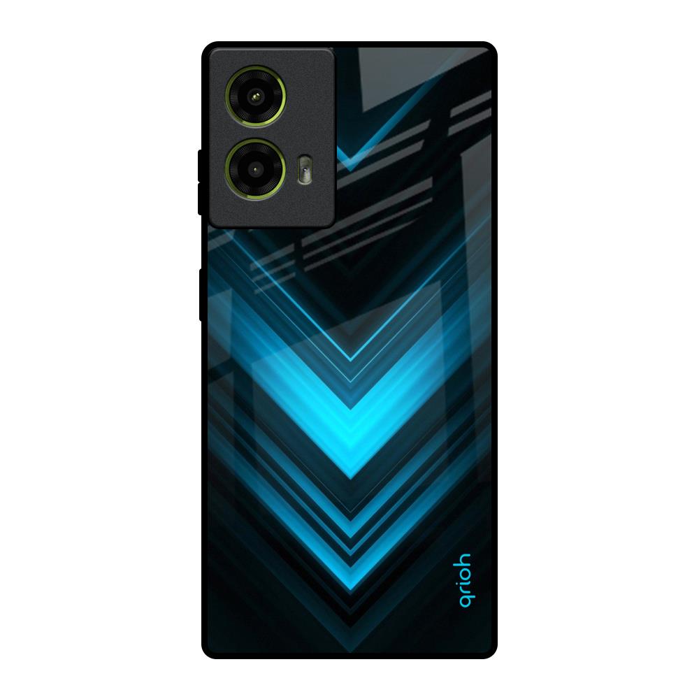 Vertical Blue Arrow Motorola G85 5G Glass Back Cover Online