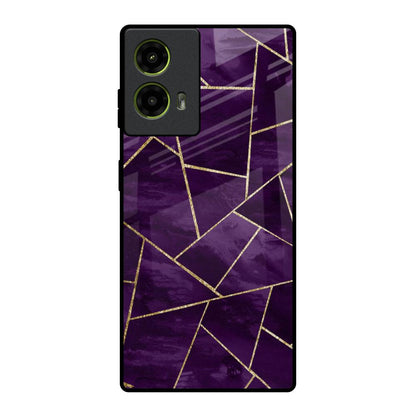 Geometric Purple Motorola G85 5G Glass Back Cover Online
