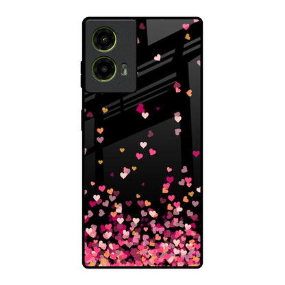 Heart Rain Fall Motorola G85 5G Glass Back Cover Online