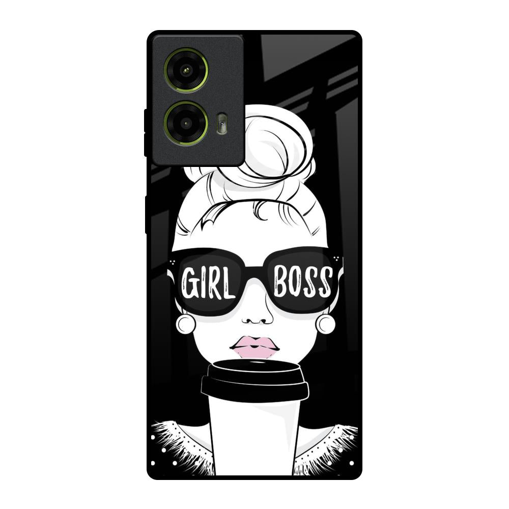 Girl Boss Motorola G85 5G Glass Back Cover Online