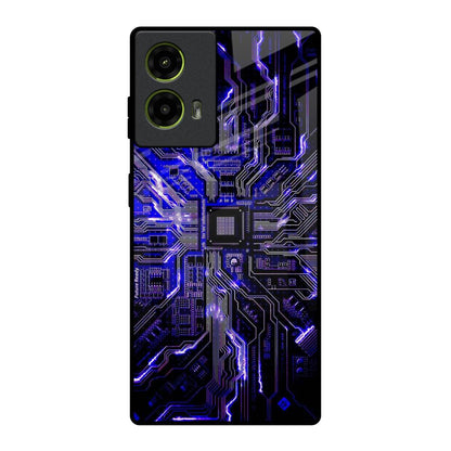 Techno Color Pattern Motorola G85 5G Glass Back Cover Online