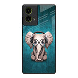 Adorable Baby Elephant Motorola G85 5G Glass Back Cover Online