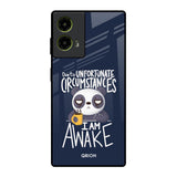 Struggling Panda Motorola G85 5G Glass Back Cover Online