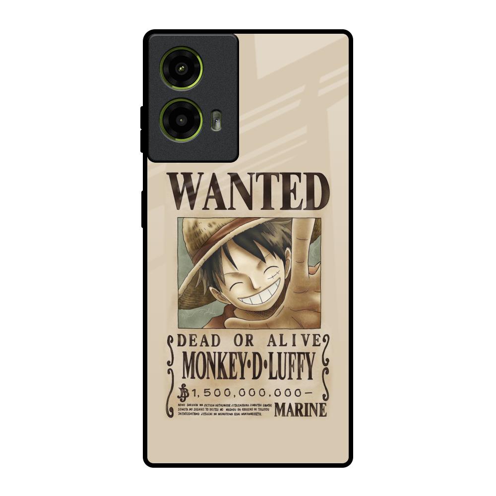 Luffy Wanted Motorola G85 5G Glass Back Cover Online