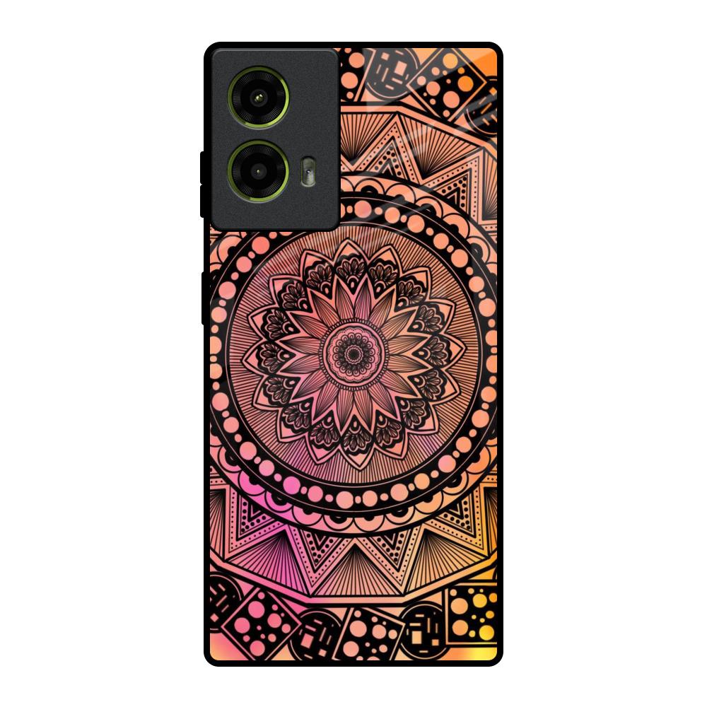 Floral Mandala Motorola G85 5G Glass Back Cover Online