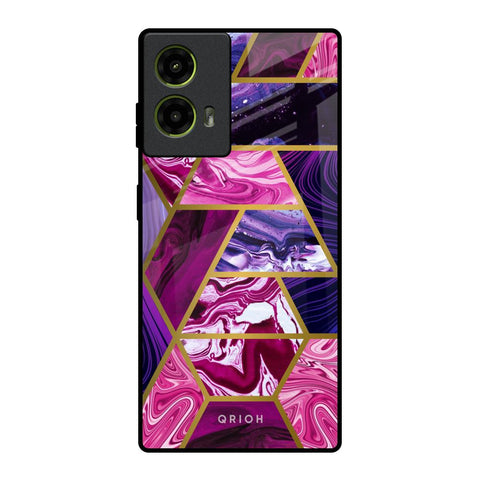 Electroplated Geometric Marble Motorola G85 5G Glass Back Cover Online