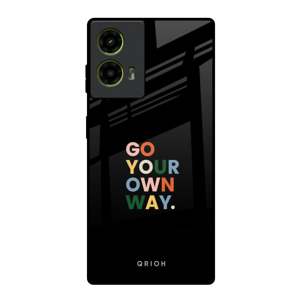 Go Your Own Way Motorola G85 5G Glass Back Cover Online