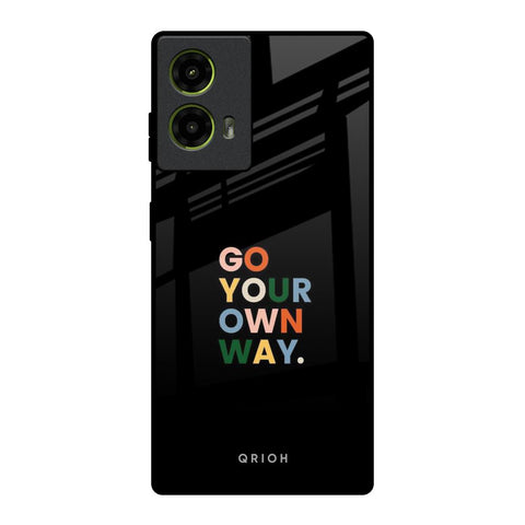 Go Your Own Way Motorola G85 5G Glass Back Cover Online