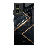 Sleek Golden & Navy Motorola G85 5G Glass Back Cover Online