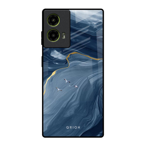 Deep Ocean Marble Motorola G85 5G Glass Back Cover Online