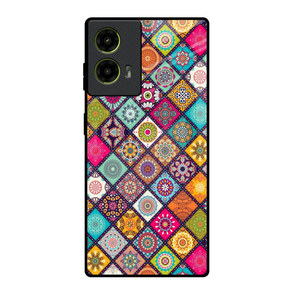 Multicolor Mandala Motorola G85 5G Glass Back Cover Online