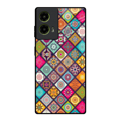 Multicolor Mandala Motorola G85 5G Glass Back Cover Online