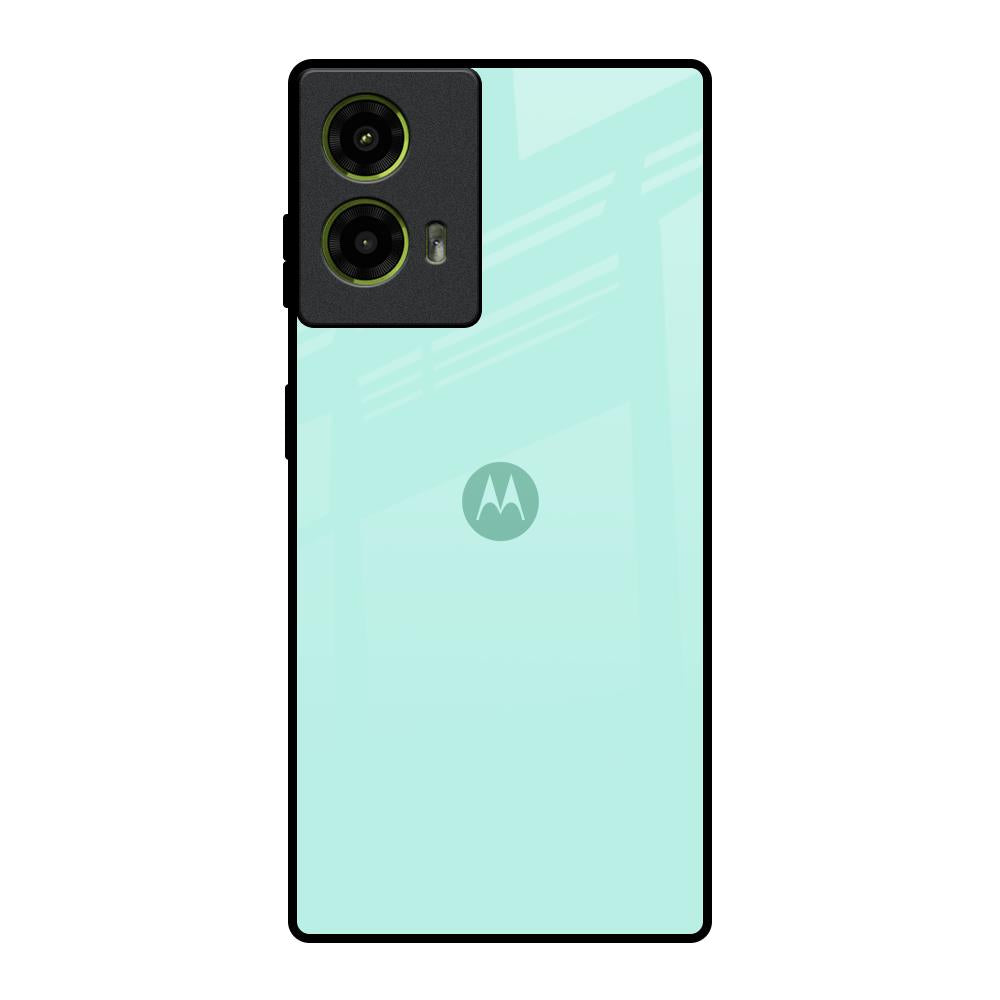Teal Motorola G85 5G Glass Back Cover Online