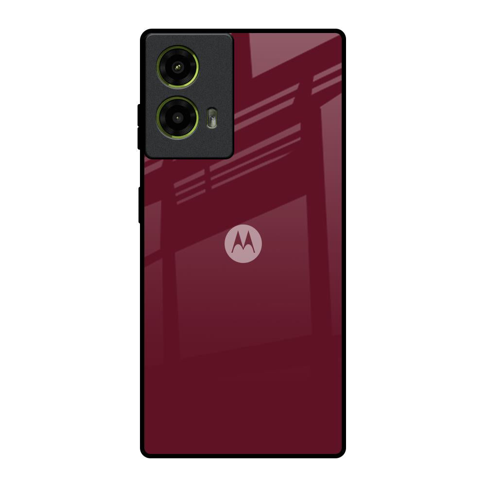 Classic Burgundy Motorola G85 5G Glass Back Cover Online