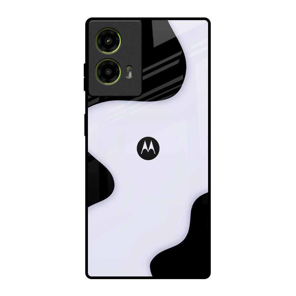 Wheat Cream Wavy Motorola G85 5G Glass Back Cover Online