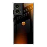 Orange Black Fusion Motorola G85 5G Glass Back Cover Online