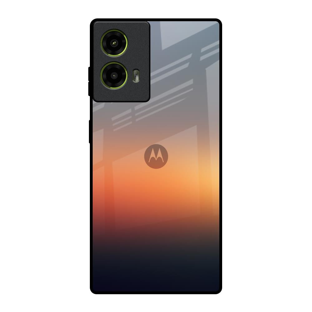 Aesthetic Orange Motorola G85 5G Glass Back Cover Online