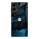 Polygonal Blue Box Motorola G85 5G Glass Back Cover Online