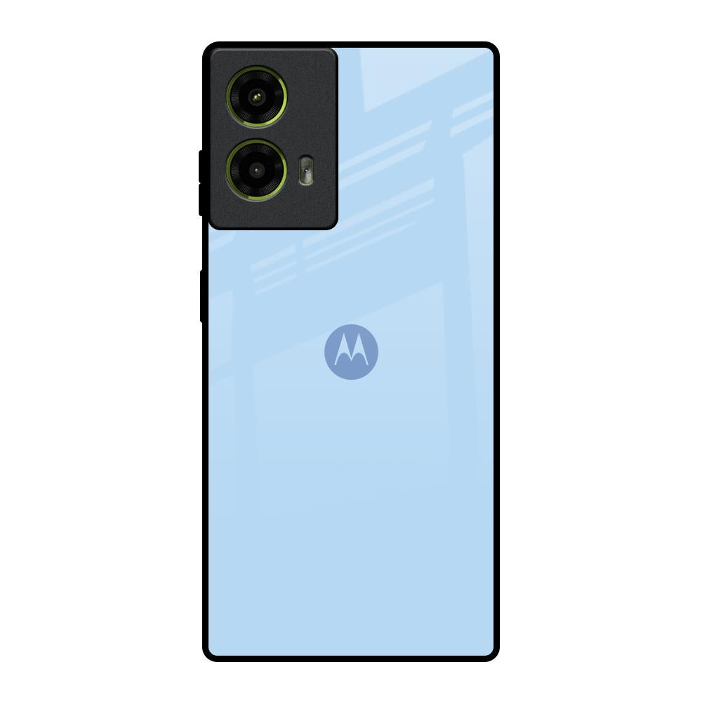 Pastel Sky Blue Motorola G85 5G Glass Back Cover Online