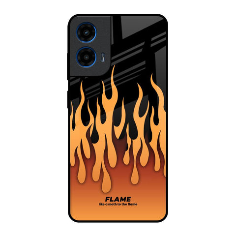 Fire Flame Motorola G45 5G Glass Back Cover Online