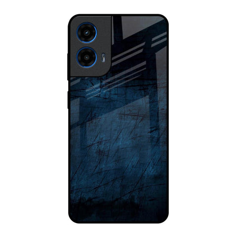 Dark Blue Grunge Motorola G45 5G Glass Back Cover Online
