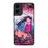 Radha Krishna Art Motorola G45 5G Glass Back Cover Online