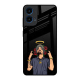 Punjabi Singer Poster Motorola G45 5G Glass Back Cover Online