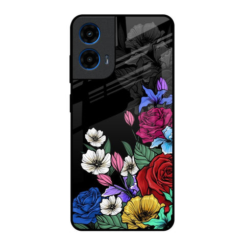 Rose Flower Bunch Art Motorola G45 5G Glass Back Cover Online