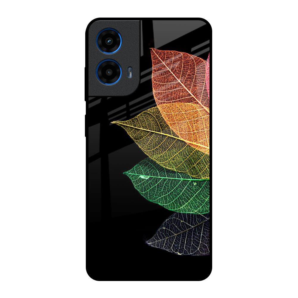 Colorful Leaves Motorola G45 5G Glass Back Cover Online