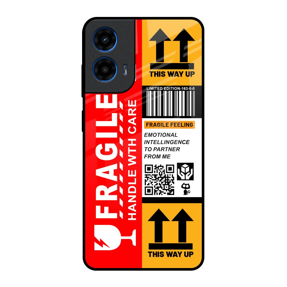 Handle With Care Motorola G45 5G Glass Back Cover Online