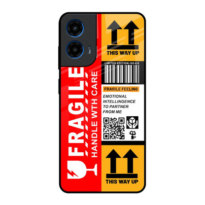Handle With Care Motorola G45 5G Glass Back Cover Online