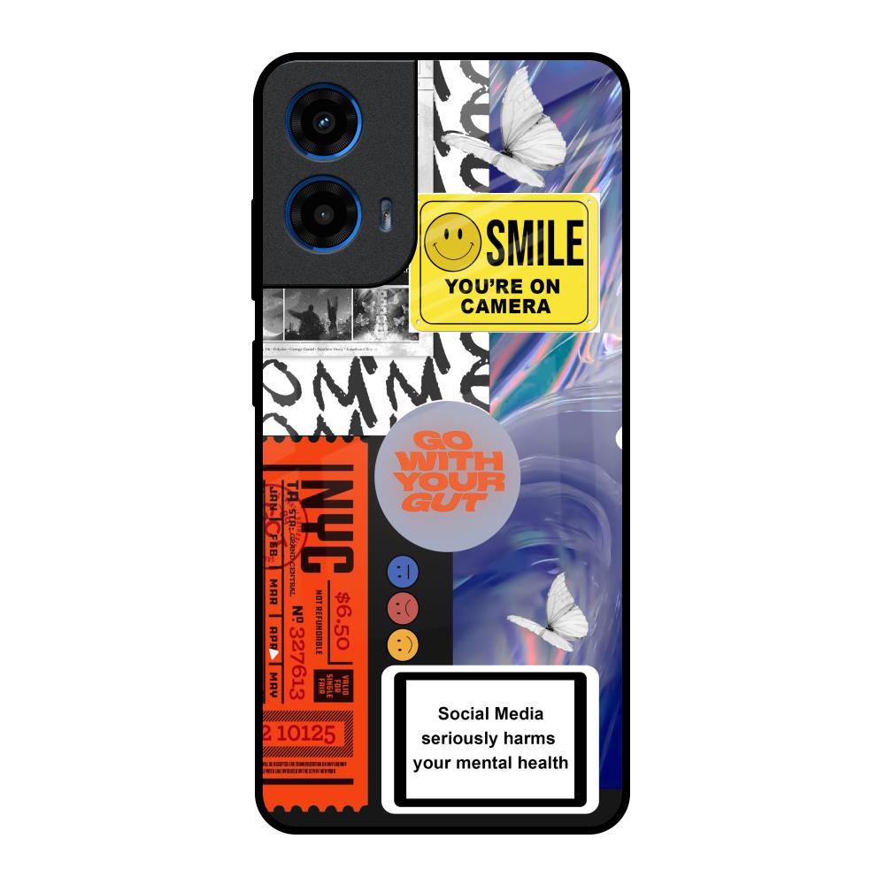 Smile for Camera Motorola G45 5G Glass Back Cover Online