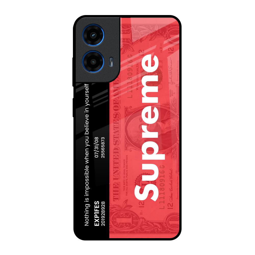 Supreme Ticket Motorola G45 5G Glass Back Cover Online