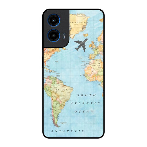 Travel Map Motorola G45 5G Glass Back Cover Online