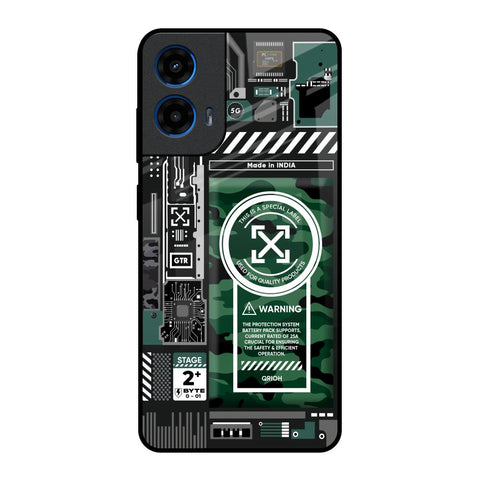 Green Camo Circuit Motorola G45 5G Glass Back Cover Online